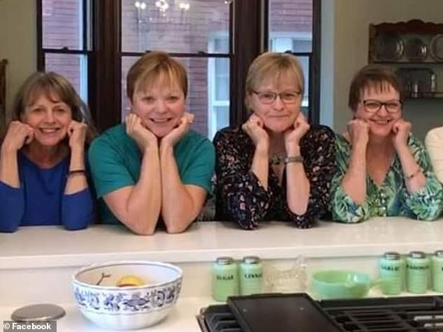 Thirteen members of Mathes's family were tested and 11 tested positive. Pictured from left to right: aunt Nancy Thyfault, mom Jane Setchell, aunt Carol Larson and aunt Judy Gaebler
