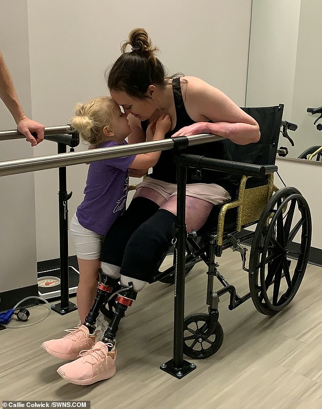 Amy, a business coach, from Lafayette, Louisiana, raised the funds Mrs Colwick needed to get a custom wheelchair her health insurance denied (pictured)